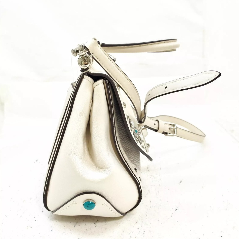 Coach Drifter Handbag with Shoulder Strap White Genuine Leather - Picture 3 of 9